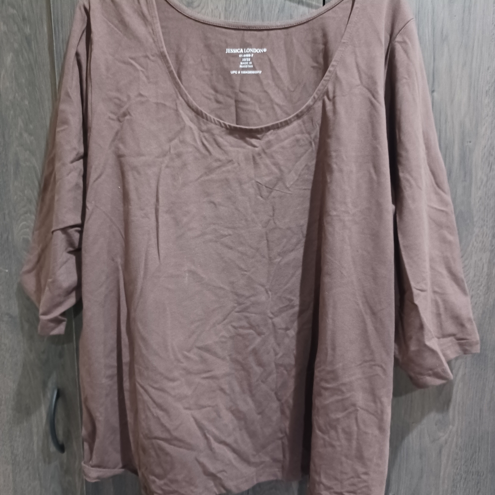 Jessica London Chocolate Long Sleeve Top